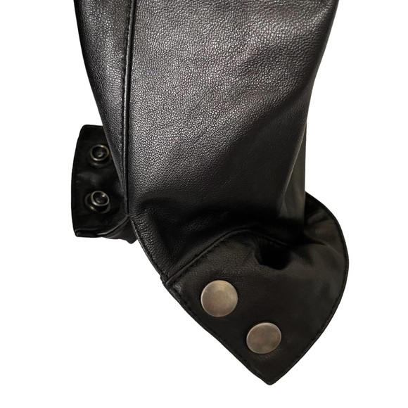 Women's Black Lambskin Leather Moto Biker Jacket Blazer by Walter Baker - Size 2 - Picture 10 of 16